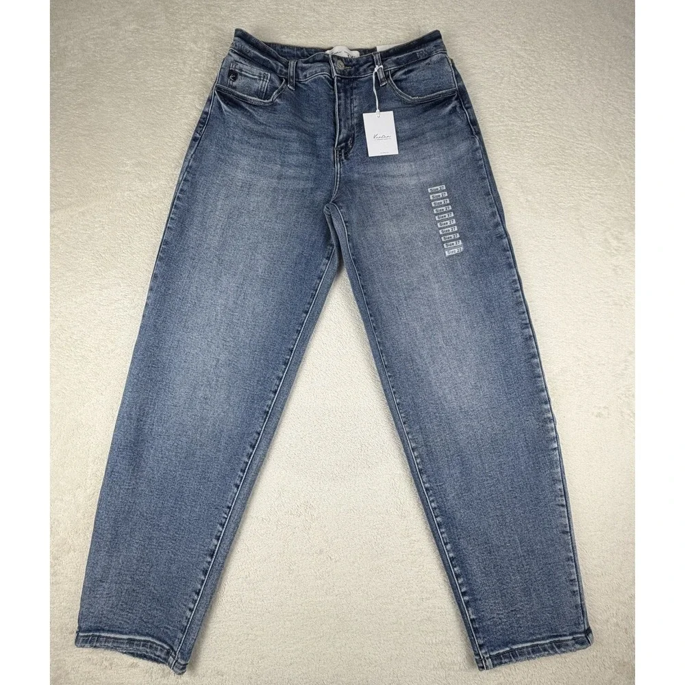 KanCan High Rise Barrel Jeans Womens 27 Blue Denim‎ Stretch-NWT-KC20084M